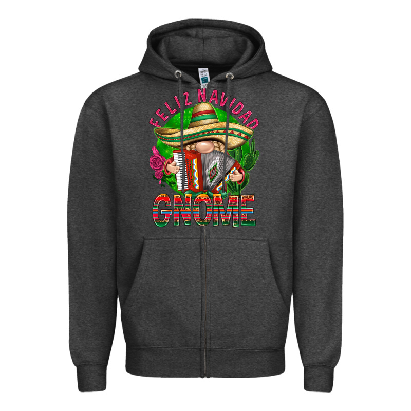 Feliz Navidad Gnome Zipper Hoodie by NancyCooperArtShop | Teevron