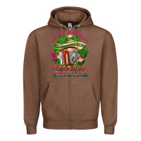 Chestnut Feliz Navidad gnome Zipper Hoodie - NancyCooperArtShop