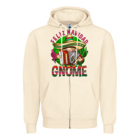 Sandshell Feliz Navidad gnome Zipper Hoodie - NancyCooperArtShop