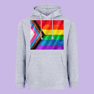 Pride Flag Heavyweight Hoodie Designed By Cowgirlartshop