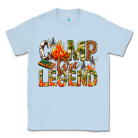 Dusty Blue camp fire legend Classic Tee - NancyCooperArtShop