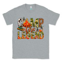 Heather Grey camp fire legend Classic Tee - NancyCooperArtShop