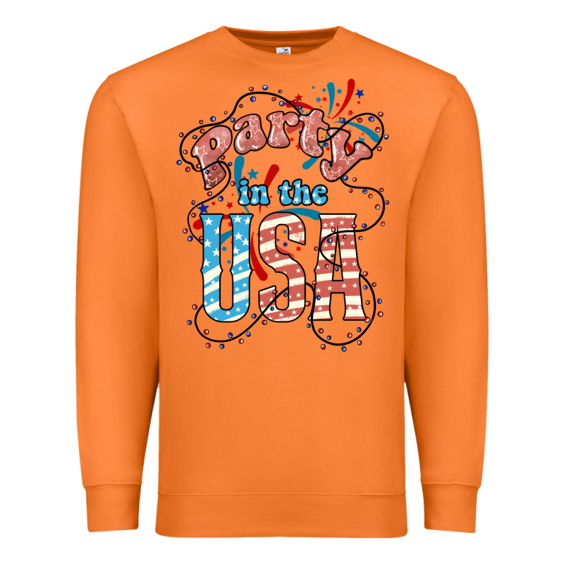 Party In The Usa 4th Of July Premium Sweatshirt by HowdyJamesFarm | Teevron