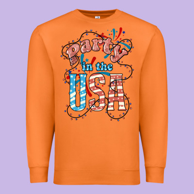 Party In The Usa 4th Of July Premium Sweatshirt Designed By Howdyjamesfarm