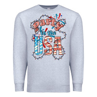 Heather Grey Party in the USA 4th of july Premium Sweatshirt - HowdyJamesFarm