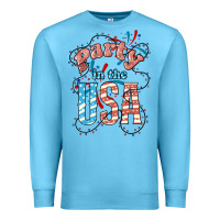 Ocean Blue Party in the USA 4th of july Premium Sweatshirt - HowdyJamesFarm