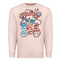 Pale Pink Party in the USA 4th of july Premium Sweatshirt - HowdyJamesFarm