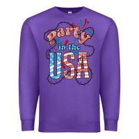 Purple Party in the USA 4th of july Premium Sweatshirt - HowdyJamesFarm