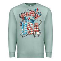 Seafoam Party in the USA 4th of july Premium Sweatshirt - HowdyJamesFarm