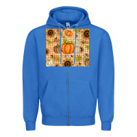 True Royal Fall Pumpkins and Sunflowers with Leopard Zipper Hoodie - texasbilliewilder