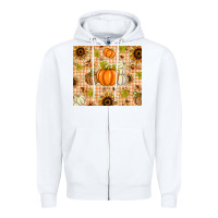 White Fall Pumpkins and Sunflowers with Leopard Zipper Hoodie - texasbilliewilder