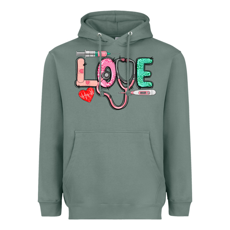 Love Nursing Heavyweight Hoodie by CowGirlArtShop | Teevron
