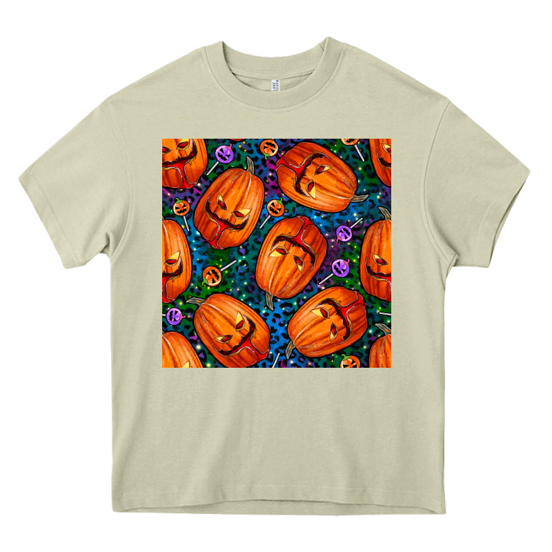 Halloween Pumpkin And Candy Seamless Pattern Heavy Core Tee by BundleAndBundleShop | Teevron