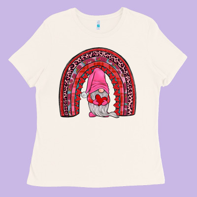 Valentines Gnomies Rainbow Ladies Tee Designed By Jahusdesignshop