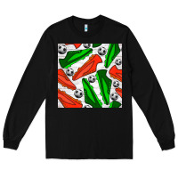 Black soccer shoes seamless pattern Long Sleeve Tee - BundleAndBundleShop