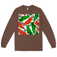 Chestnut soccer shoes seamless pattern Long Sleeve Tee - BundleAndBundleShop