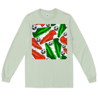 Matcha soccer shoes seamless pattern Long Sleeve Tee - BundleAndBundleShop
