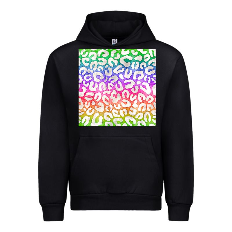 Watercolor Rainbow Leopard Seamless Pattern Urban Hoodie by BundleAndBundleShop | Teevron