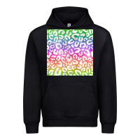 Black watercolor rainbow leopard seamless pattern Urban Hoodie - BundleAndBundleShop