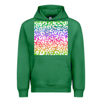 Emerald watercolor rainbow leopard seamless pattern Urban Hoodie - BundleAndBundleShop