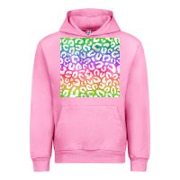 Fuchsia Pink watercolor rainbow leopard seamless pattern Urban Hoodie - BundleAndBundleShop