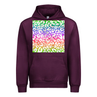 Mauve Wine watercolor rainbow leopard seamless pattern Urban Hoodie - BundleAndBundleShop