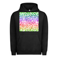 Pigment Black watercolor rainbow leopard seamless pattern Urban Hoodie - BundleAndBundleShop