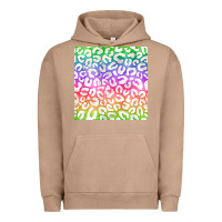 Pigment Burro watercolor rainbow leopard seamless pattern Urban Hoodie - BundleAndBundleShop