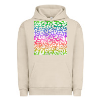 Pigment French Oak watercolor rainbow leopard seamless pattern Urban Hoodie - BundleAndBundleShop
