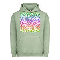 Pigment Oil Green watercolor rainbow leopard seamless pattern Urban Hoodie - BundleAndBundleShop