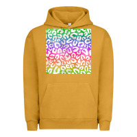 Pigment Peanut Butter watercolor rainbow leopard seamless pattern Urban Hoodie - BundleAndBundleShop