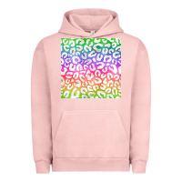 Pigment Salmon watercolor rainbow leopard seamless pattern Urban Hoodie - BundleAndBundleShop