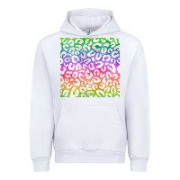 White watercolor rainbow leopard seamless pattern Urban Hoodie - BundleAndBundleShop