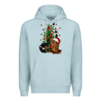 Blue Mist heifer cow gnomies christmas tree Premium Hoodie - CowGirlArtShop