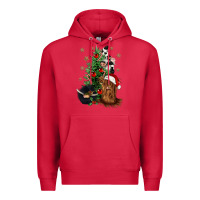 Cardinal heifer cow gnomies christmas tree Premium Hoodie - CowGirlArtShop