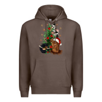 Coffee heifer cow gnomies christmas tree Premium Hoodie - CowGirlArtShop