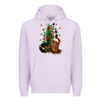 Lilac heifer cow gnomies christmas tree Premium Hoodie - CowGirlArtShop