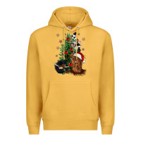 Mustard heifer cow gnomies christmas tree Premium Hoodie - CowGirlArtShop