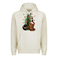 Oatmeal Heather heifer cow gnomies christmas tree Premium Hoodie - CowGirlArtShop