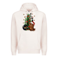 Pale Pink heifer cow gnomies christmas tree Premium Hoodie - CowGirlArtShop