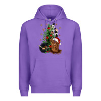 Purple heifer cow gnomies christmas tree Premium Hoodie - CowGirlArtShop