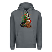 Rock heifer cow gnomies christmas tree Premium Hoodie - CowGirlArtShop