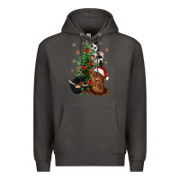 Smoke heifer cow gnomies christmas tree Premium Hoodie - CowGirlArtShop