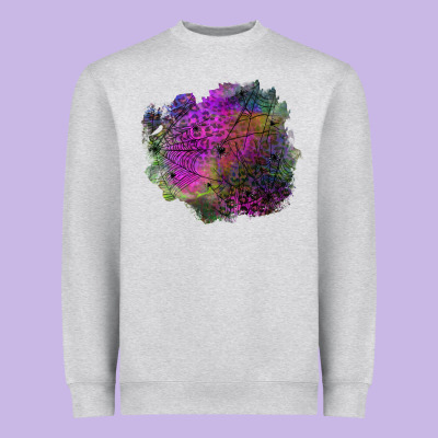 Halloween Spider Web For Patches Heavyweight Sweatshirt Designed By Bundleandbundleshop