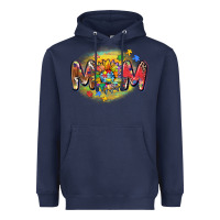Navy autism mom Heavyweight Hoodie - CowGirlArtShop