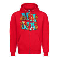 Red Fall Mama Zipper Hoodie - texasbilliewilder