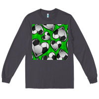 Smoke soccer hearts seamless pattern Long Sleeve Tee - BundleAndBundleShop
