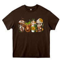 Chocolate Brown longhaired cow coffee Heavy Core Tee - Jasminsmagicworld