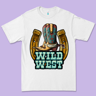 Wild West Premium Tee Designed By Jahusdesignshop