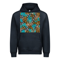 Navy turquoise glitter cowhide leopard seamless pattern Urban Hoodie - BundleAndBundleShop